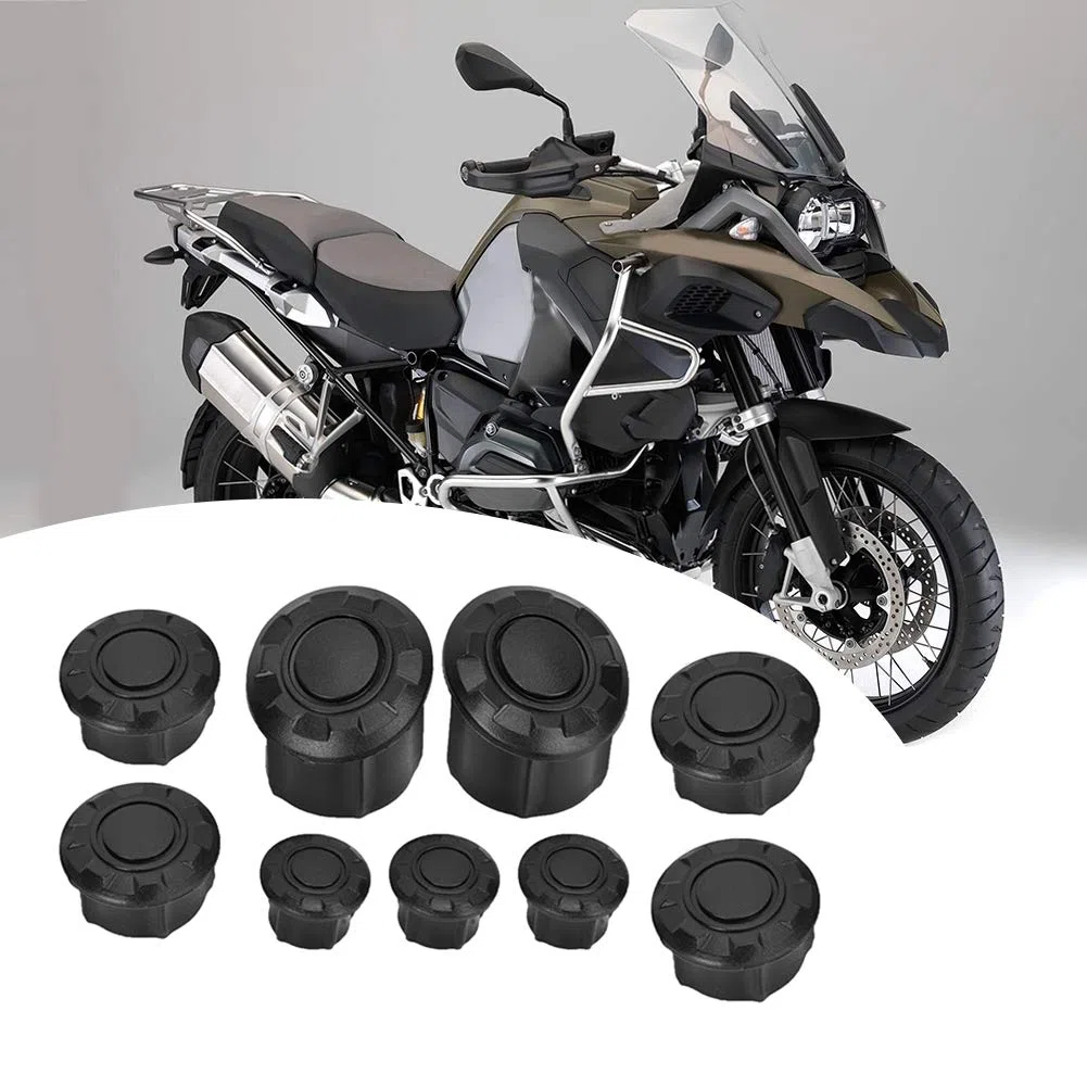 Tapas de la cubierta del agujero del marco de la motocicleta 9 piezas Kit de tapones del agujero del marco de la motocicleta Decoración para R1200GS LC R1250GS Adventure 2014 2015 2016 2017 2018 2019