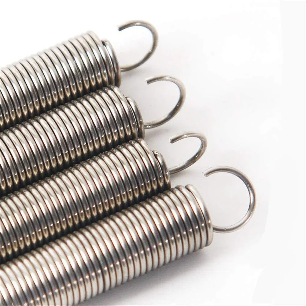 Lchg-ui Kits de muelles Primavera extensión de Acero, de Doble Gancho 5pcs pequeña tensión del Resorte, Alambre de 1 mm de diámetro 10 mm Diámetro Externo Longitud 30-100mm, Primavera