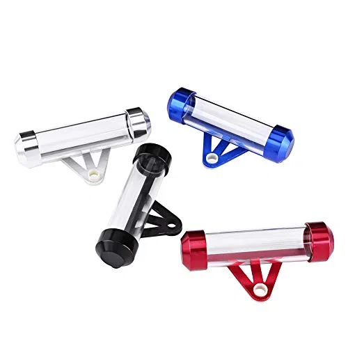 Porta ITV para Moto, Tubo Seguro para Moto, Soporte de Etiqueta de Seguro de Motocicleta, Soporte de Tubo de Impuestos de Disco Cilíndrico (Rojo)