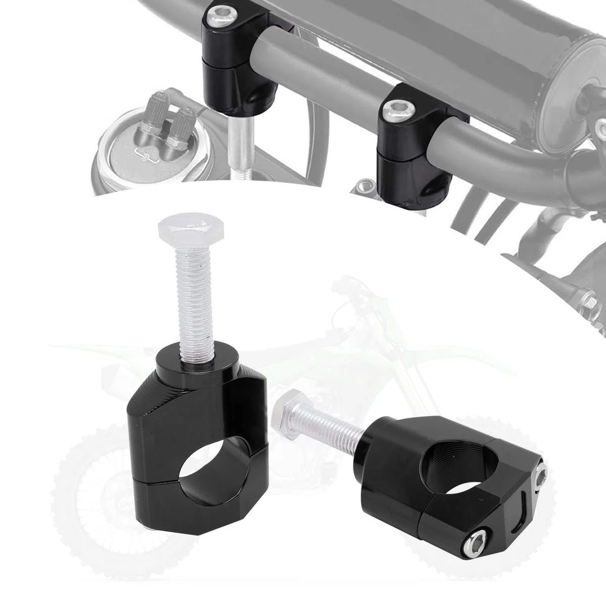 Elevadores de manillar de 28 mm universales para CRF YZF KXF KLX RMZ DRZ KX RM YZ SX EXC XC 65 85 125 125 300 450 Pit Dirt Bike Motocross Enduro Negro