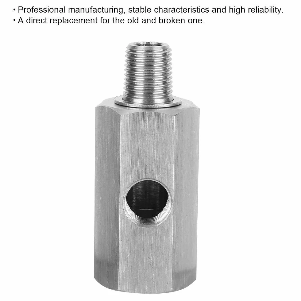 Aramox Adaptador del Sensor de Presión de Aceite, Medidor de Presión de Aceite de Acero Inoxidable M10 Tee a NPT Adaptador Turbo Supply