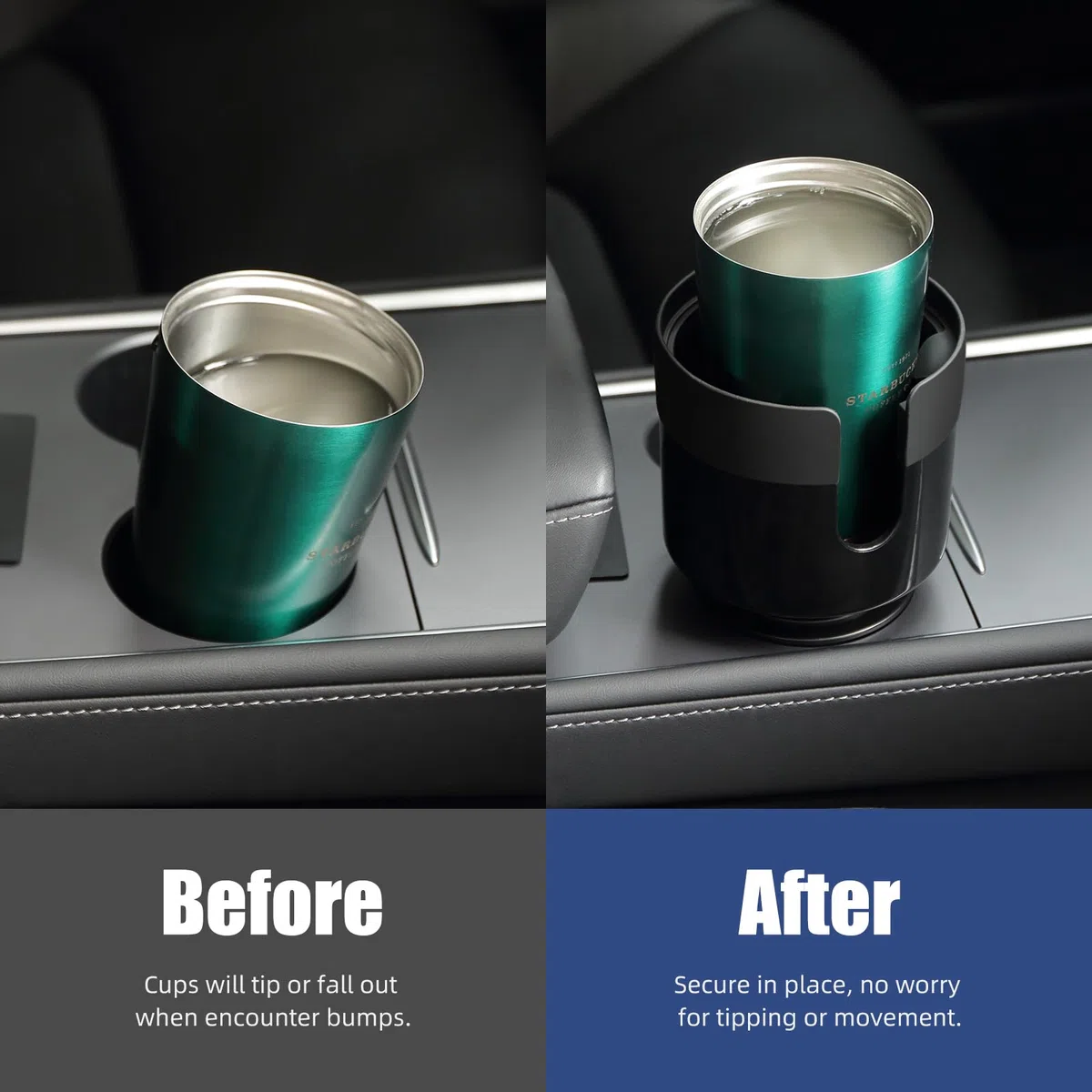 Adaptador expansor Yeti 24/36/46 oz, Hydroflask 32/40 oz, extensor de portavasos para coche con base ajustable