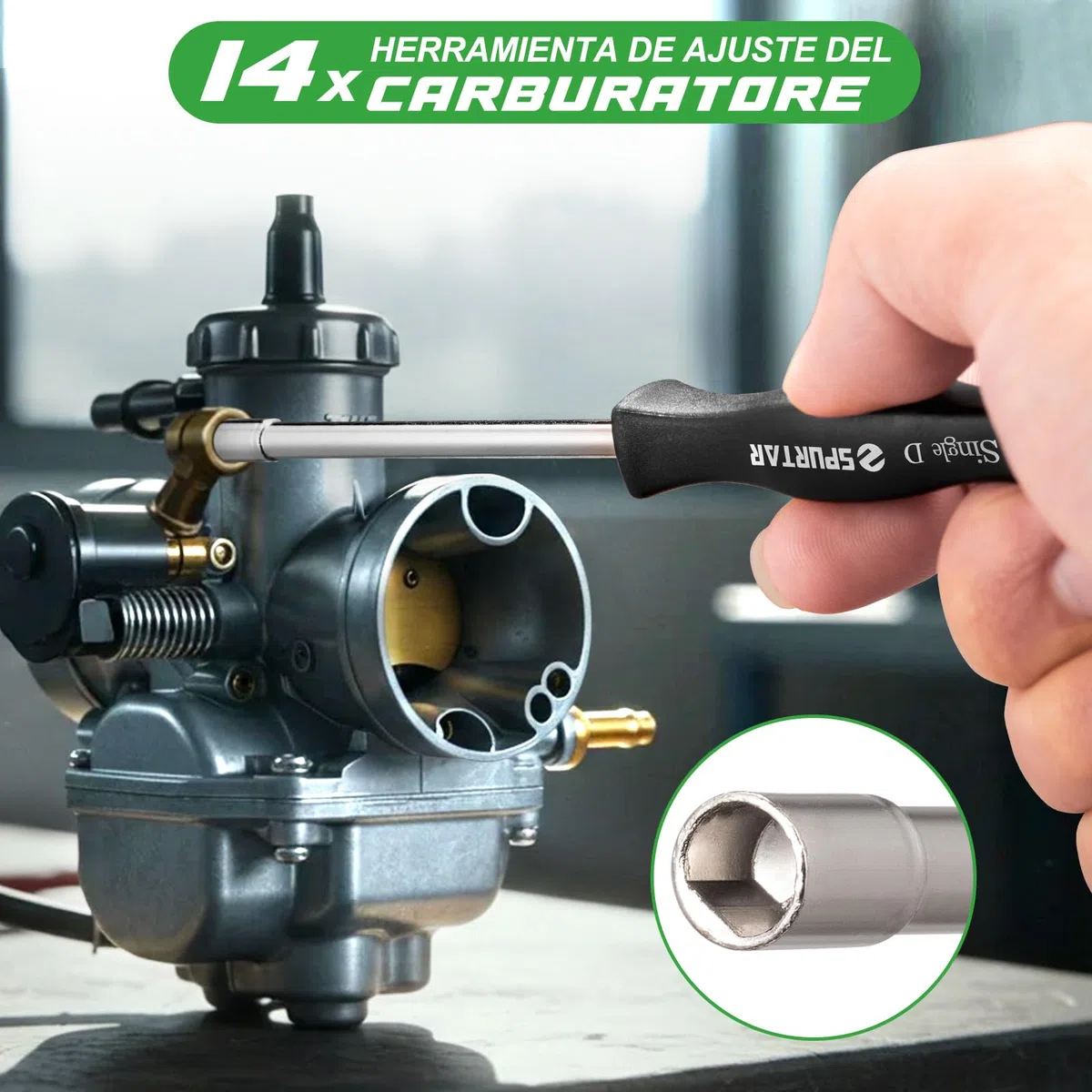 Spurtar Kit Herramientas Ajuste Carburador 2 Tiempos, 21 Piezas para Sierras, Motosierras y Desbrozadoras Husqvarna Stihl Echo, Herramientas Moto Sierra Carb Kit Ajuste Carburador