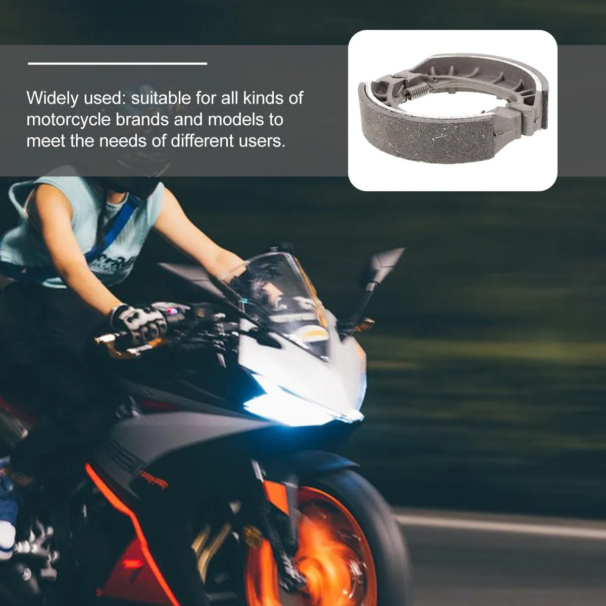 Vaguelly Pastillas de Freno Traseras y Fácil Reemplazo con Fuerza de Frenado Estable para Motocicleta Metal para Varios Modelos de Bicicleta