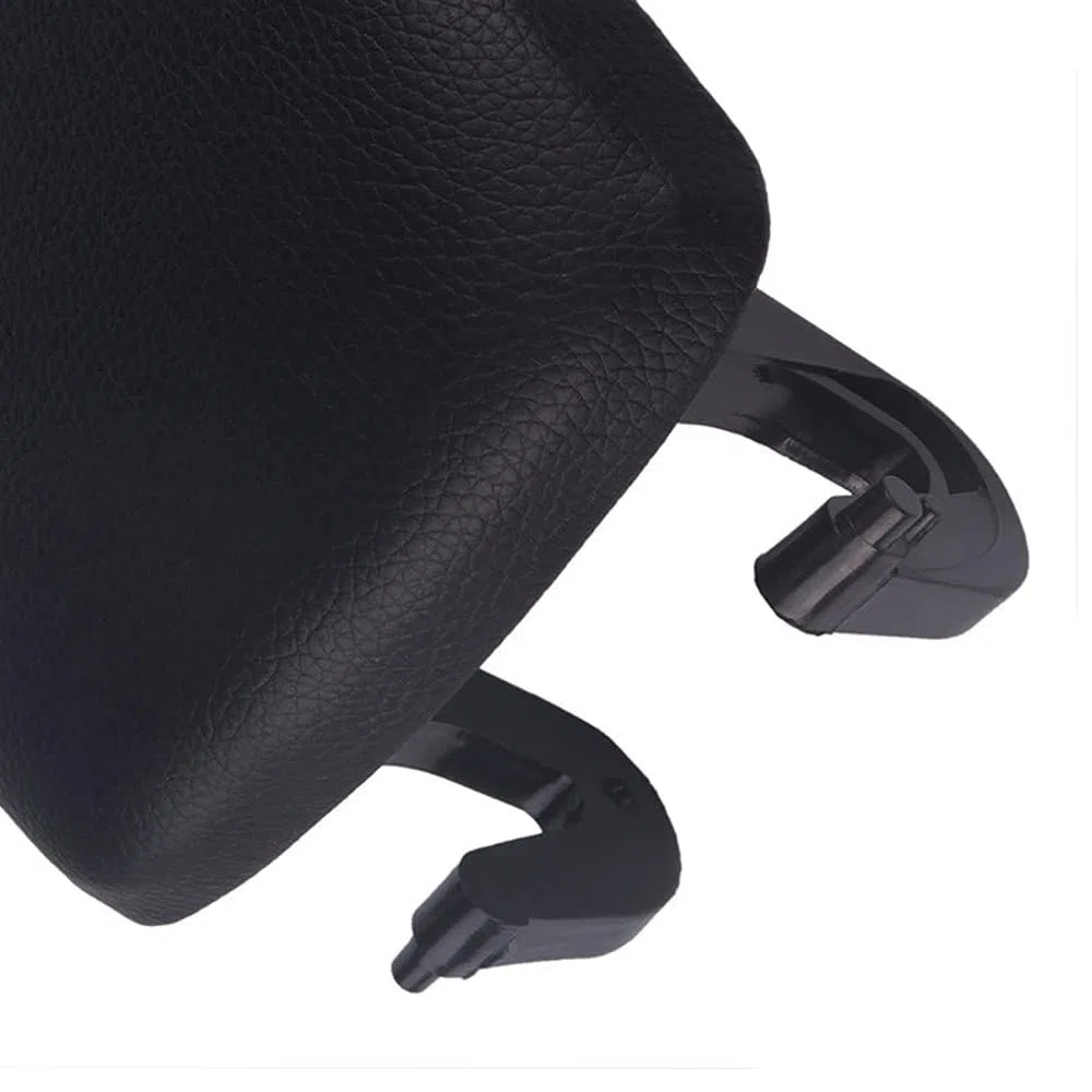 Riloer Cubierta de cuero para la tapa del reposabrazos de la consola central, compatible con Audi A6 C5 2001-2004, C6 2004-2006, A4 2000-2006 S4 2000-2006, 4B0864245AG Negro