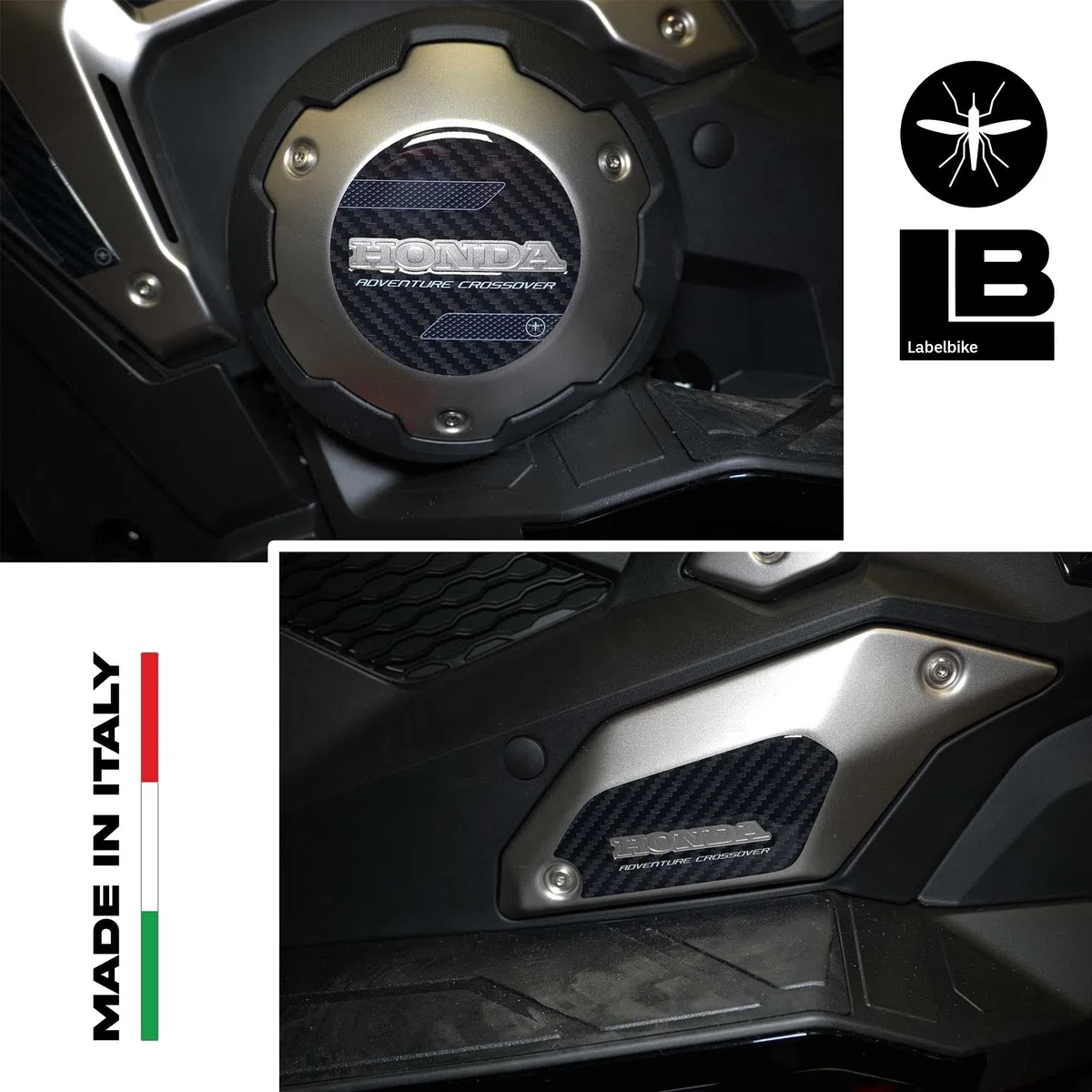 labelbike - Pegatinas 3D Moto Umbral del Carter Protección y Decoración de Resina Compatible con Honda X-ADV 2021-2025
