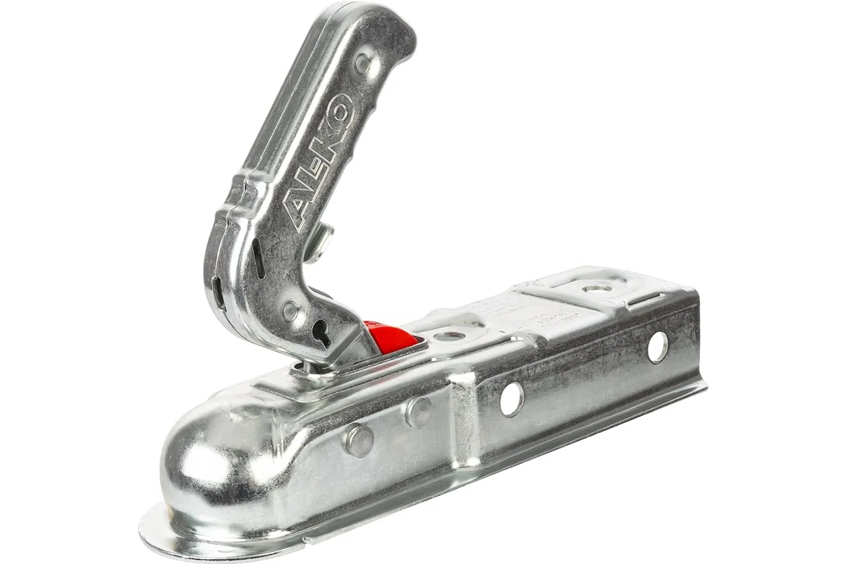 AL-KO Enganche de Bola AK7 para Remolque 750 kg, Cabezal de Enganche para Barra de Tiro Cuadrada 60 mm, Carga Vertical 75 kg, Acoplamiento galvanizado para Remolque Ligero