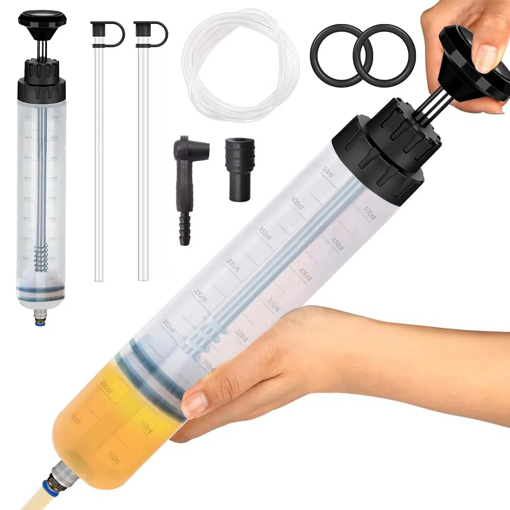 Jeringa Grande,Bomba Aceite Rxtraccion Coche,Jeringa de Succión de Aceite 500ML,Extractor Aceite Motor con Manguera,para Líquido de Frenos,Aceite de Transmisión,Líquido ARefrigerante