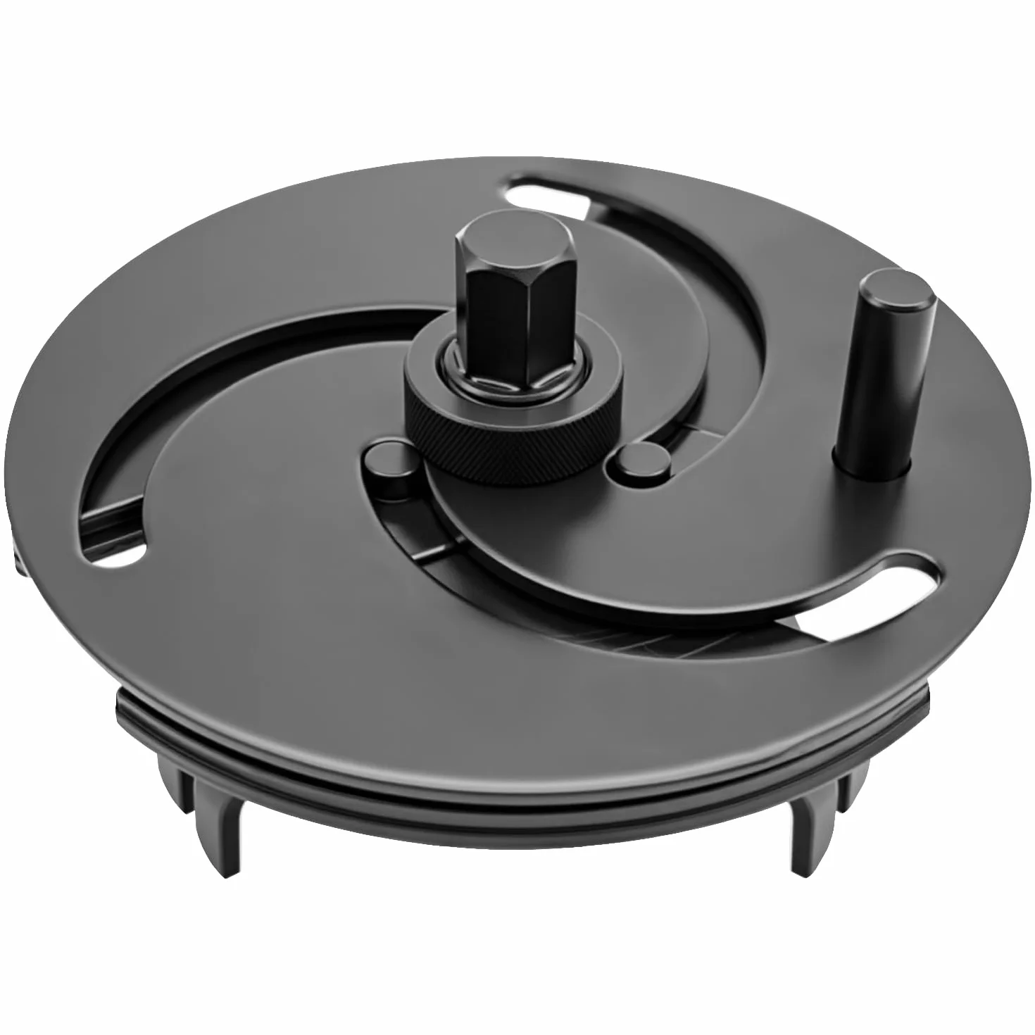 ZKTOOL Llave universal para tapa de depósito de combustible, llave de tapa de depósito de combustible ajustable de 3 mandíbulas, herramienta de extracción de tapa de bomba de combustible, 87 mm a 170