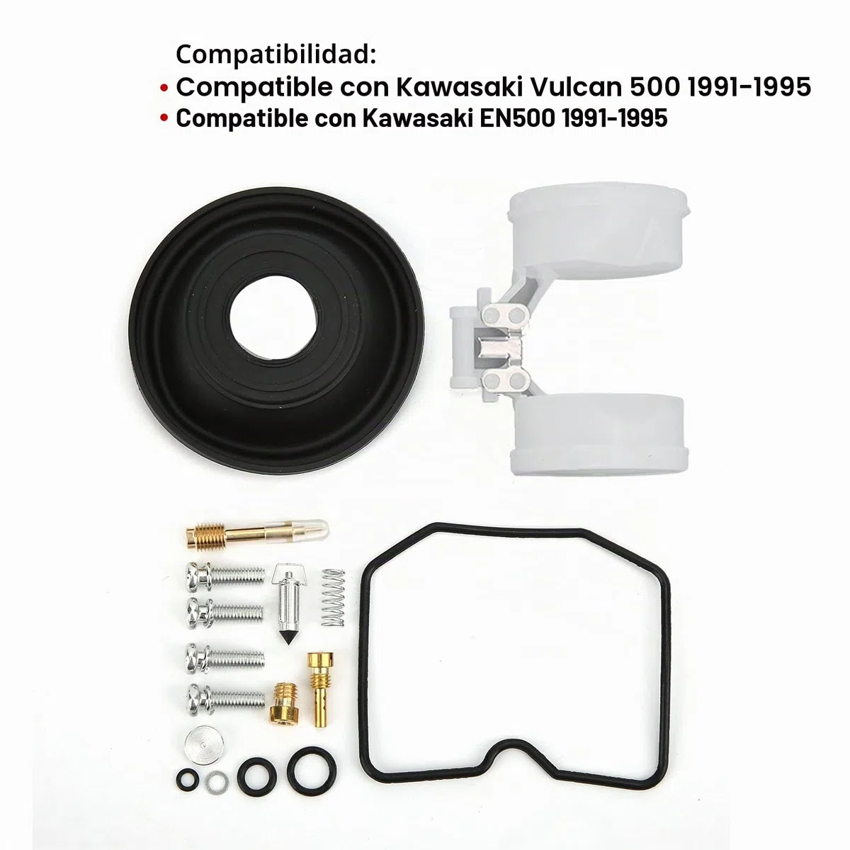 BIKING Reparación de carburadores, 2 juegos de reparación de carburador, kit de reparación de carburador, compatible con Kawasaki Vulcan 500/EN500 1991-1995