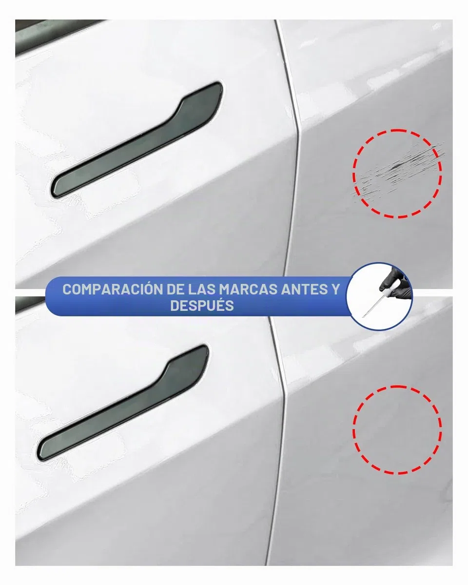 (PPSW) Lápiz de retoque blanco perla Tesla – DIY reparación de arañazos con combinación de colores para modelo 3/Y/S/X