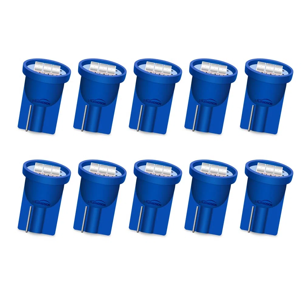 Ruiandsion 10 unids 194 bombillas LED azul 24 V 168 2825 T10 LED cuña bombilla reemplazo para puerta interior coche cortesía luces de matrícula