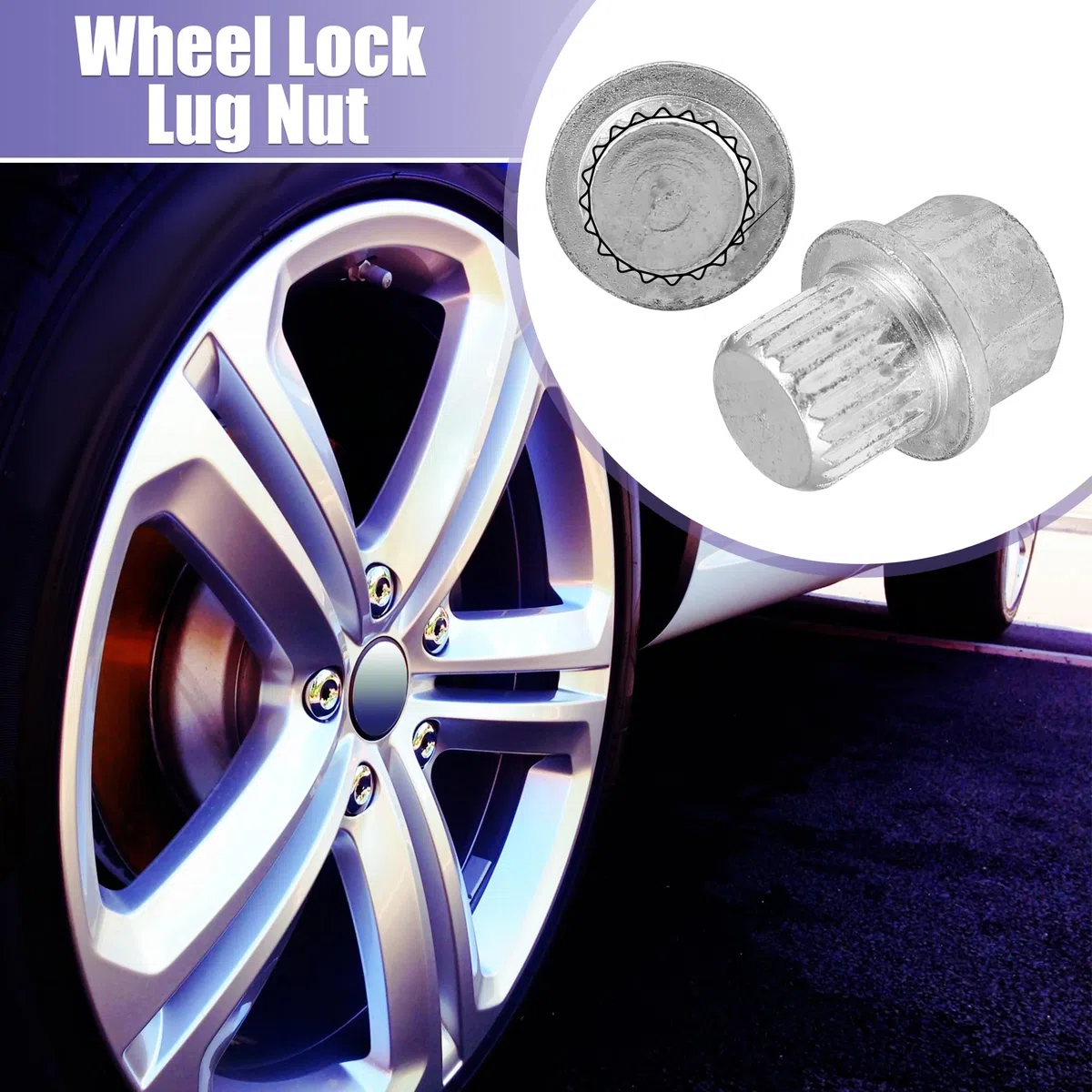 X AUTOHAUX Tuerca De Seguridad Para Rueda De Coche Llave De Extracción De Tuerca Antirrobo Para VW Para Audi 21/9PT