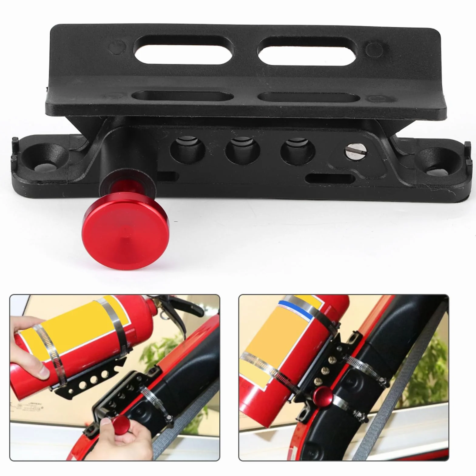 Soporte de soporte de extintor de nylon de aluminio para coche(red)