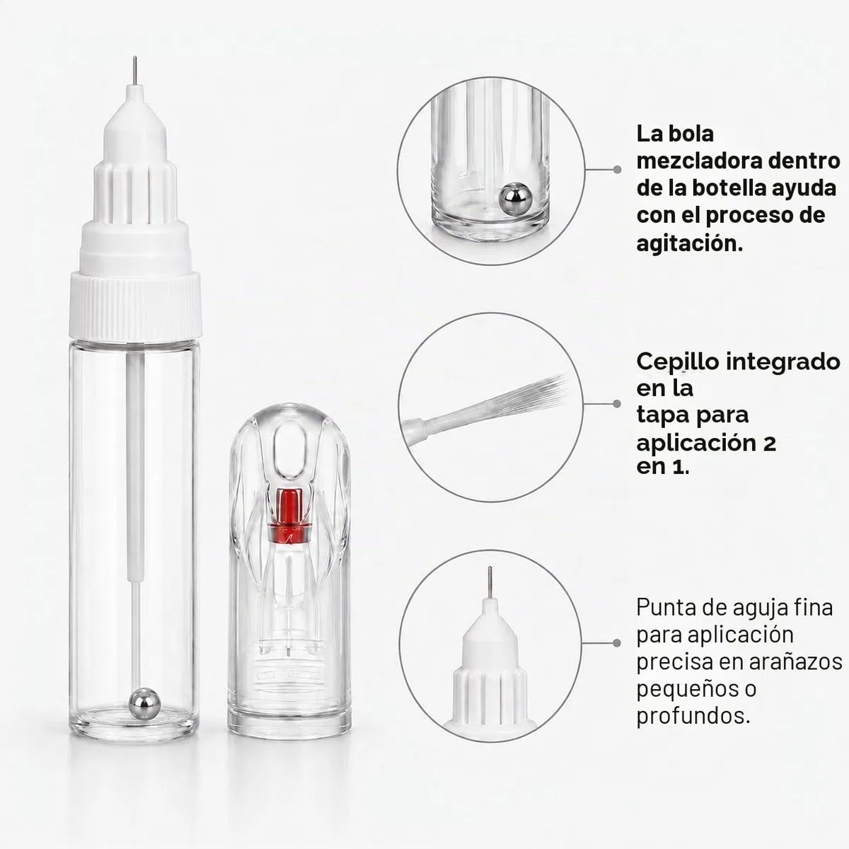 Pintura de retoque con pincel para modelos KIA BLANCO PERLA U2 Kit de reparación de arañazos y desconchados
