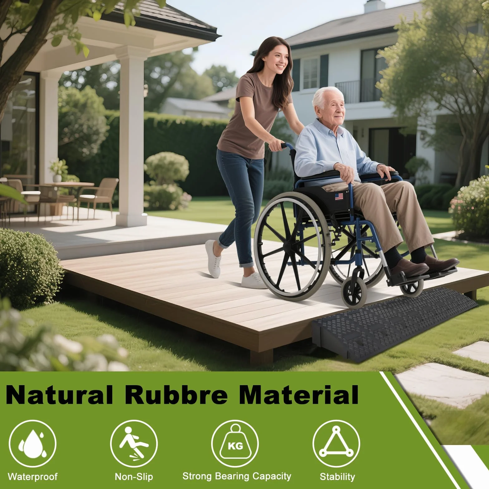 Rampas de Carga, Portátil Antideslizantes Rampas de Bordillo de Plástico para Escalones, Rampas De Umbral Ligeras para Scooter Caravana Acera Silla Ruedas Bicicleta Motocicleta