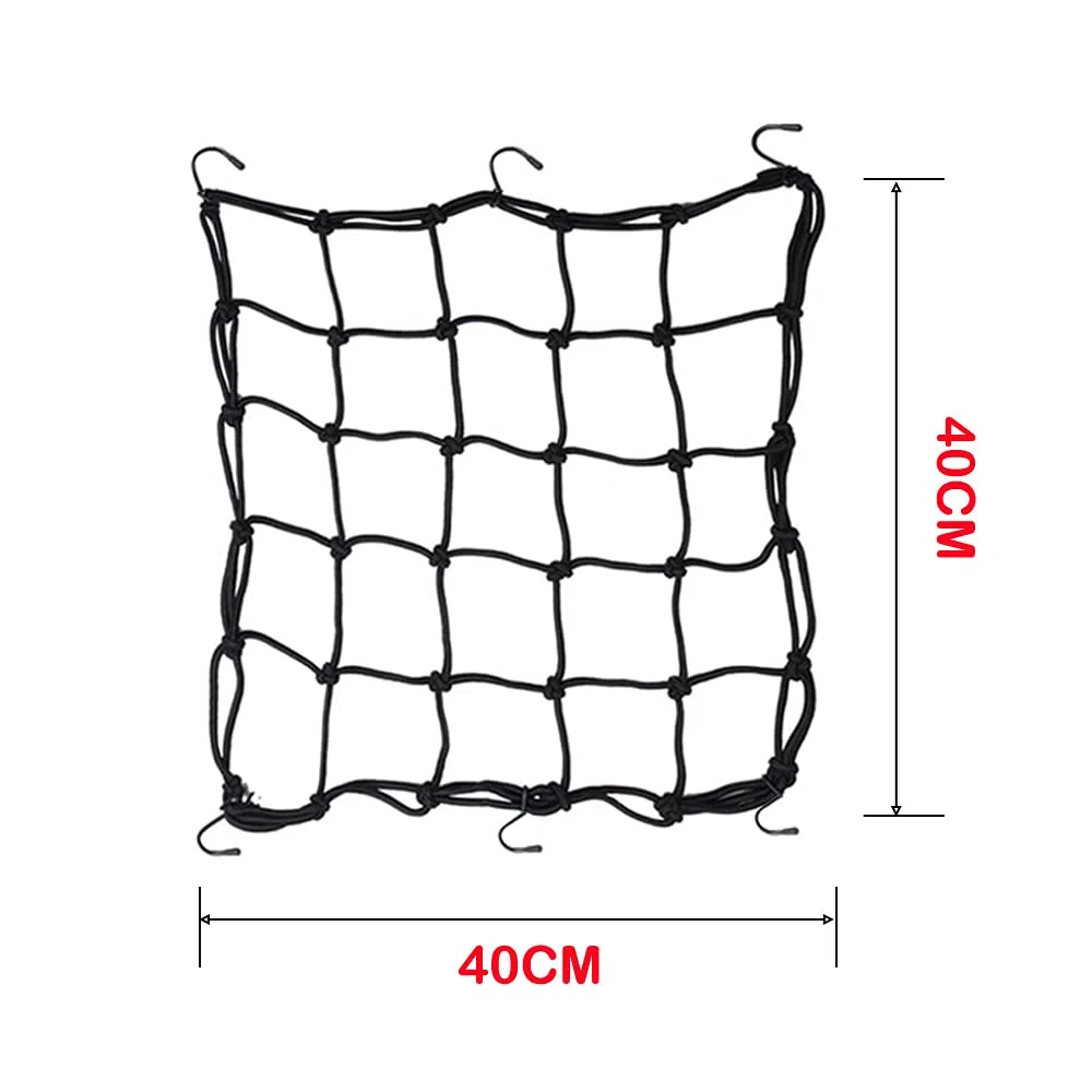 Correa de Casco y Carga para Moto, Red Elástica de Equipaje Ajustable con Ganchos, Araña Elástica