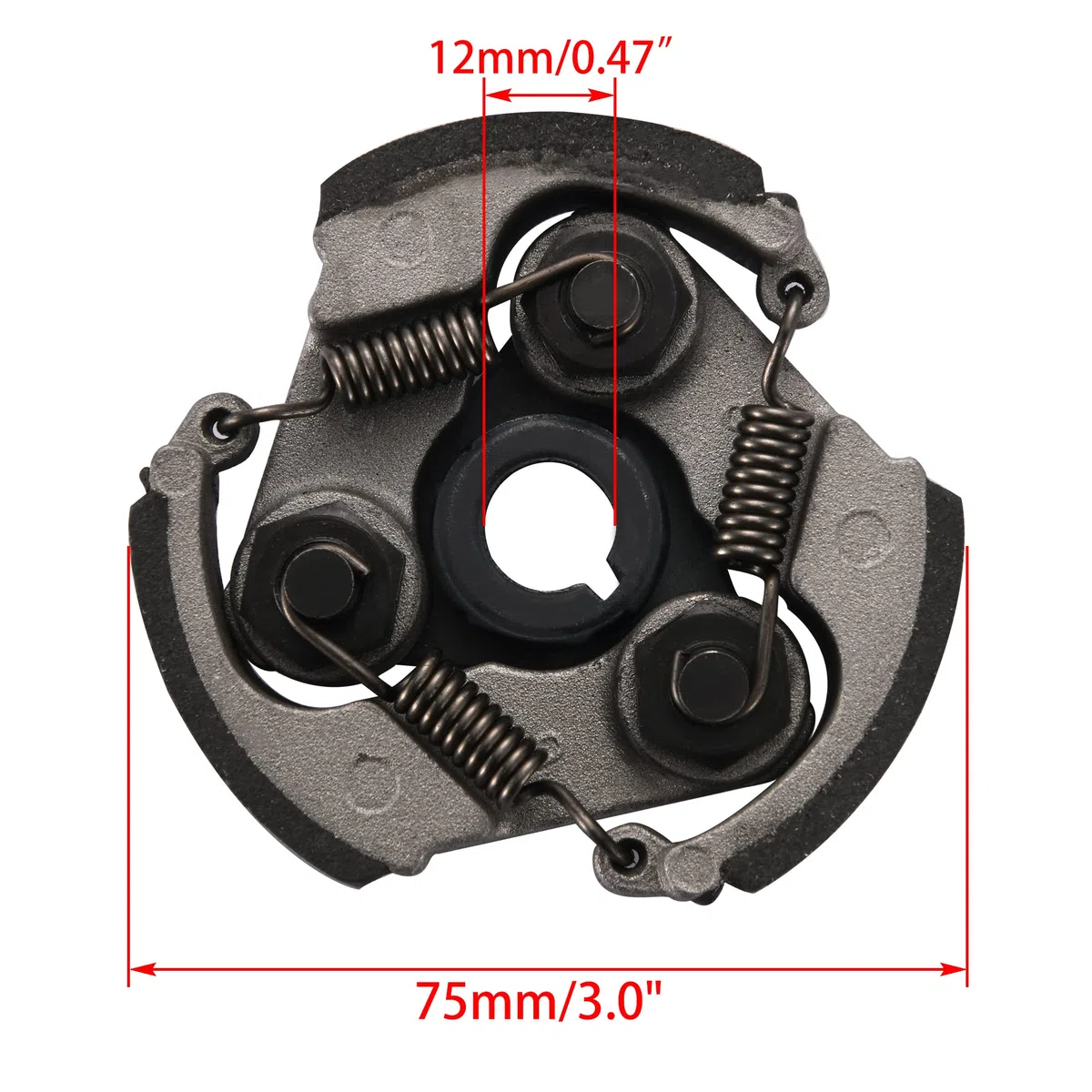 WOOSTAR Embrague Pad con 3 Springs Reemplazo para 2 Tiempos 47cc 49cc 50cc 53cc Coolster Mini Pocket Bike Dirt Pit Bike Crosser ATV