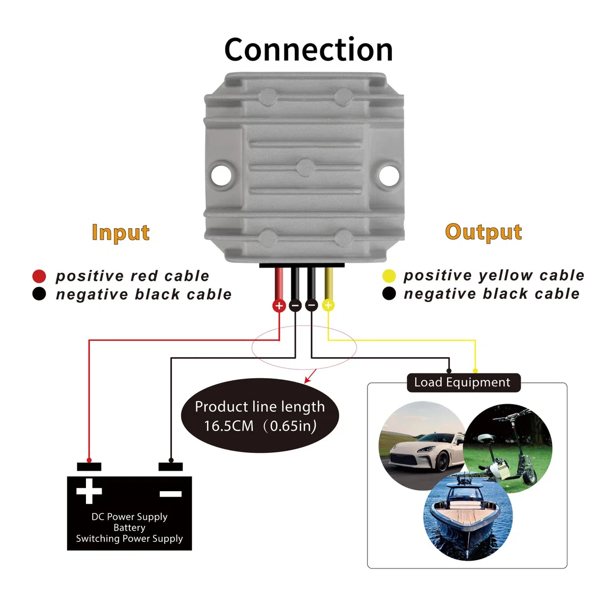 12V 24V Reductor a 5V Convertidor de Voltaje 10A 50W DC a DC Convertidor Reductor de Voltaje Impermeable Ajustable Regulador de Voltaje Uso para Carrito de Golf Módulo de Potencia Club Car