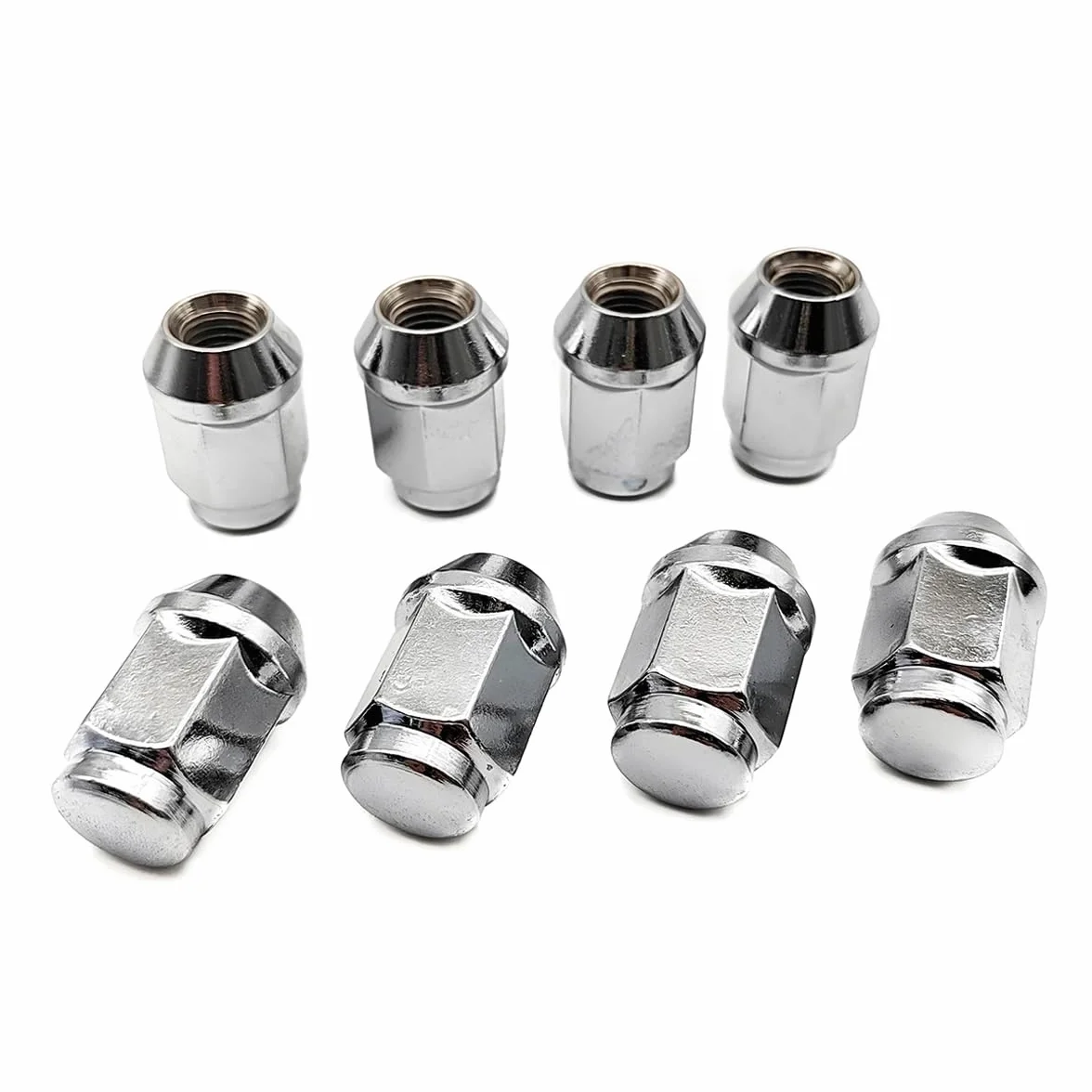 JNNJ 10 Piezas Tuercas Rueda Cónicas Cerradas, M12x1.5 Para Llantas De Aleación, Tuercas De Rueda Para Llantas De Aluminio Originales, Cromo