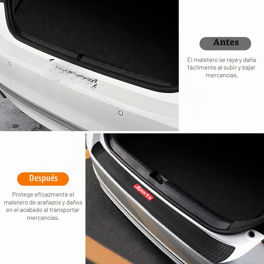Protector de Parachoques Trasero,Tira Protectora para el Maletero del Coche,Protector Paragolpes Coche de Goma,Protector Universal antiarañazos para el Parachoques del Maletero,para el Coche