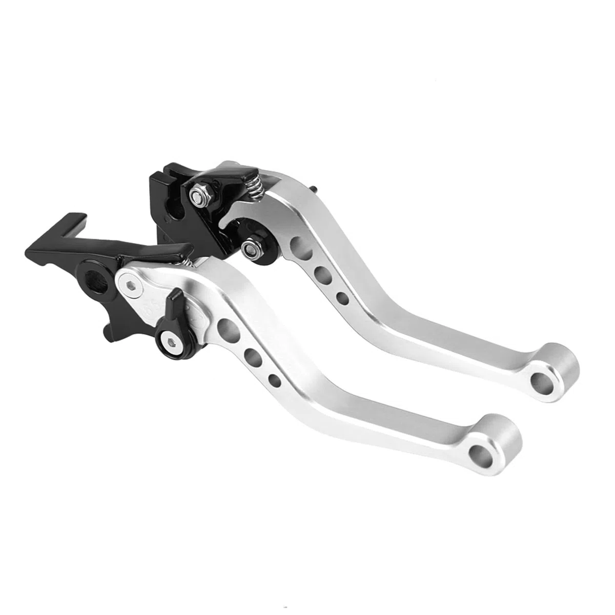 FTVOGUE Palanca de Freno y Embrague Universal para Motocicleta Aleación Aluminio CNC Plata 1 Par