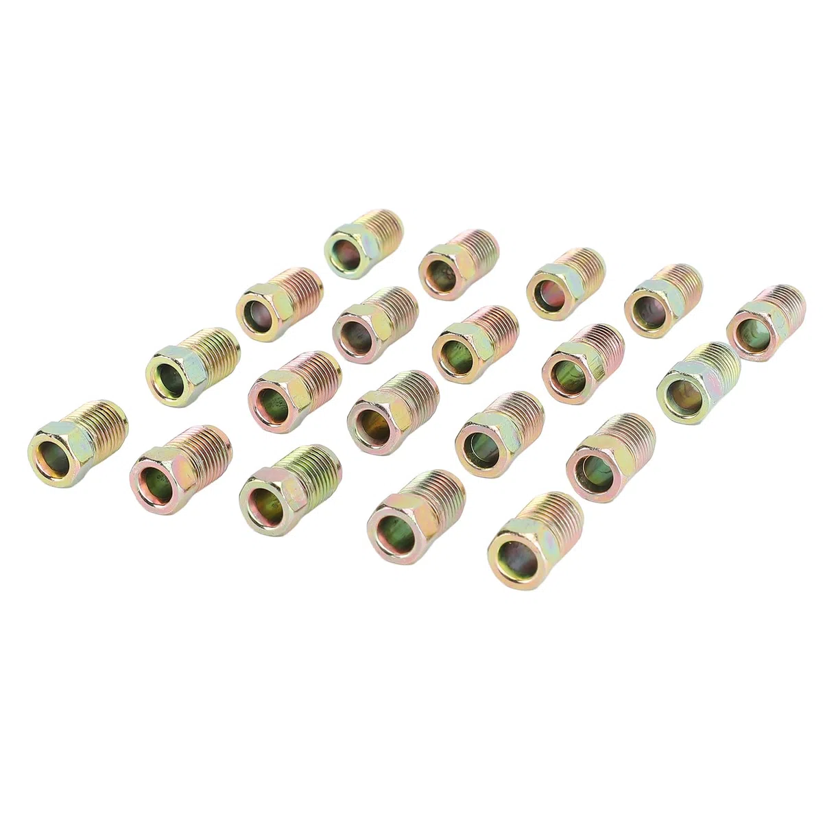20 Piezas de Accesorios de Línea de Freno M10x1.0, Roscas de Metal de 3/8 de Pulgada, Se Adapta a Tubos de 3/16 de Pulgada, para Automóviles, SUV, Motocicletas, Vehículos Todo