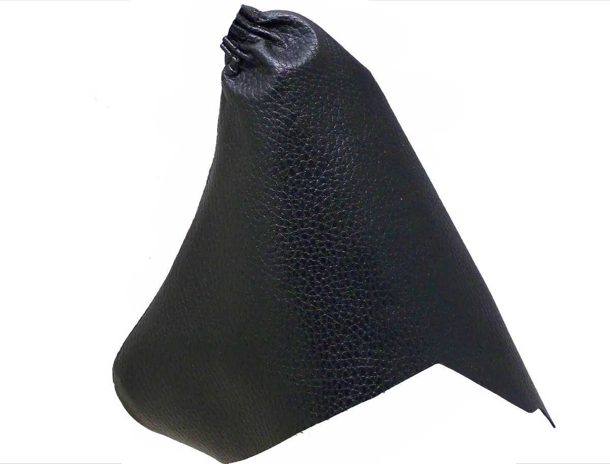 Funda Palanca de Freno Cuero Piel Natural Negro Compatible con Opel Astra H (2004-2010)
