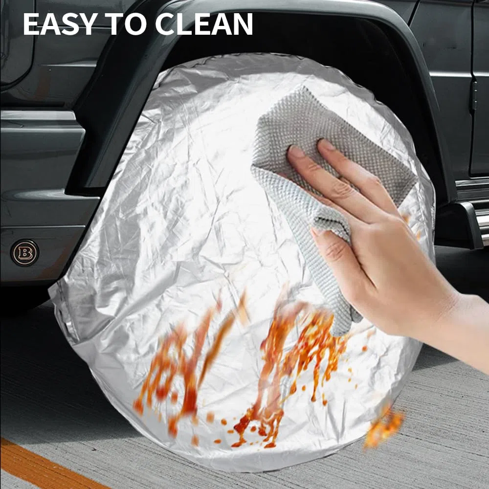 4 fundas de rueda de repuesto para neumáticos de 27 a 29 pulgadas, impermeables, ajuste universal para caravanas, coches, camiones, SUV, campistas, remolques