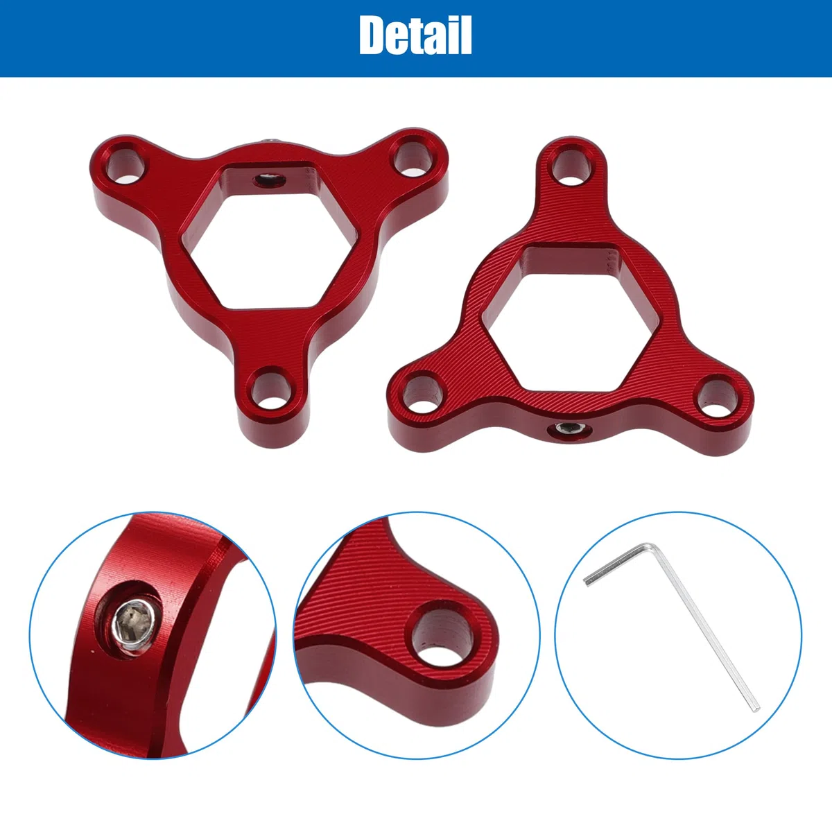 Motoforti 17Mm Ajustadores De Precarga De Horquilla Cnc Para Motocicleta De Carreras De Aleación De Aluminio Rojo - Paquete de 2