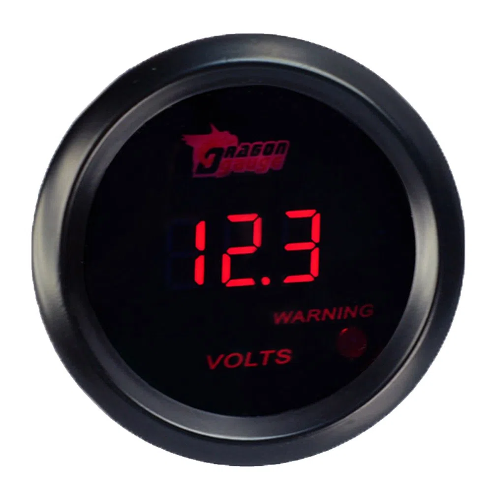 Universal Indicador de Voltaje 2" 52mm Medidor Digital de Coche Luz LED Rojo Voltios Voltaje Medidor Eléctrico Motor Equipo Instrumentos