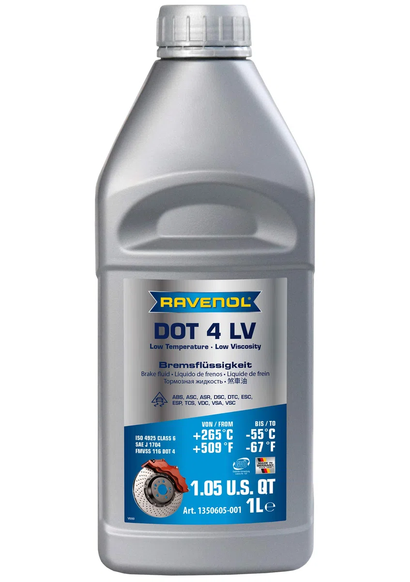 RAVENOL Líquido de Frenos Dot 4 LV - 1 L