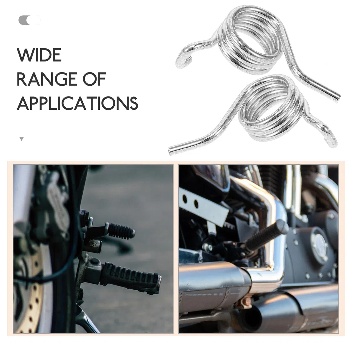 Soportes para Reposapiés de Motocicleta de Cross de Aleación de Aluminio Cnc, Aplicables Generales, 2 Piezas Resortes Resistentes para Uso Todoterreno