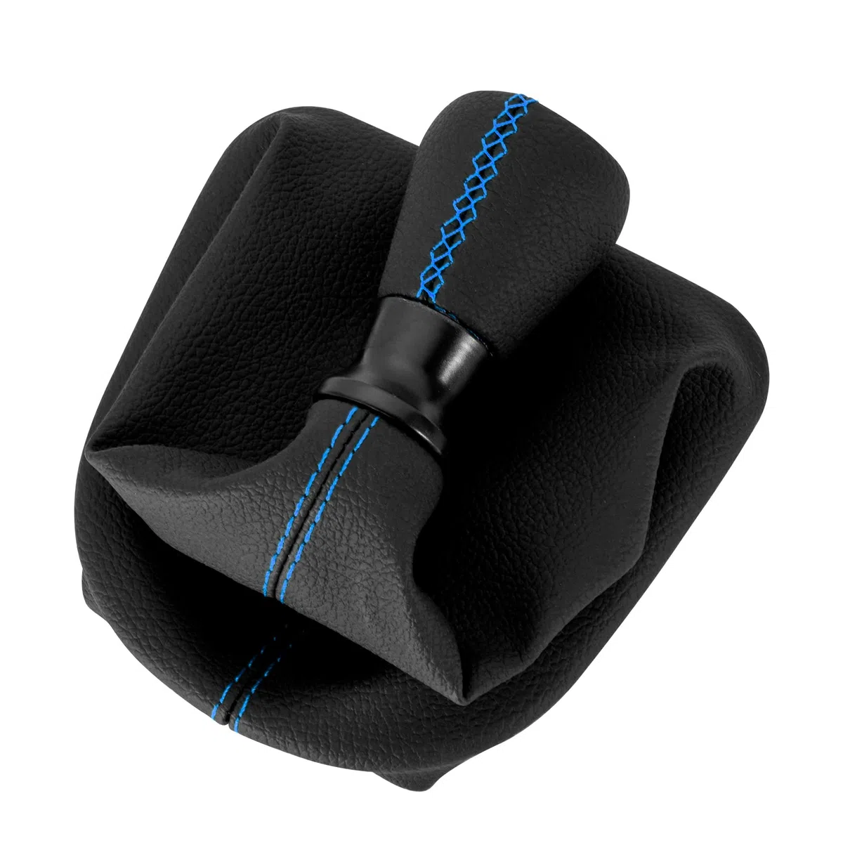 DOMENICA 5 Velocidades Pomo Palanca de Cambios Cuero con Funda Compatible de Peugeot 207 307 308 607 608 Citroen C3 C4 C5 (Azul)
