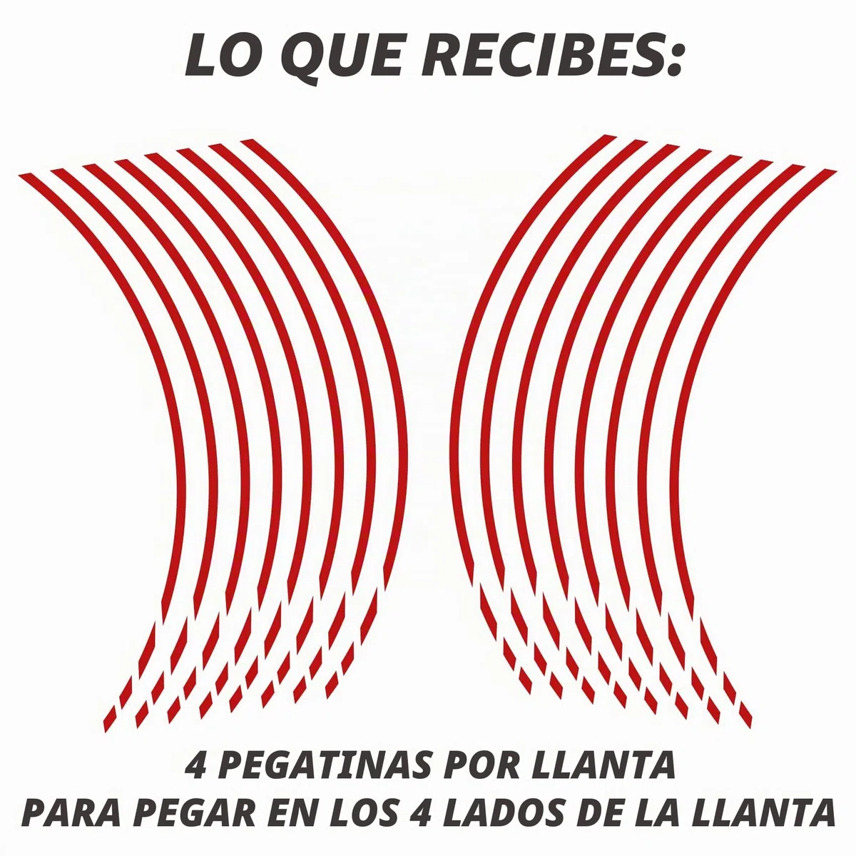 Finest Folia Pegatina del borde de la llanta 16 partes adecuado para 16“ 17” 18” 19” para el coche y la motocicleta