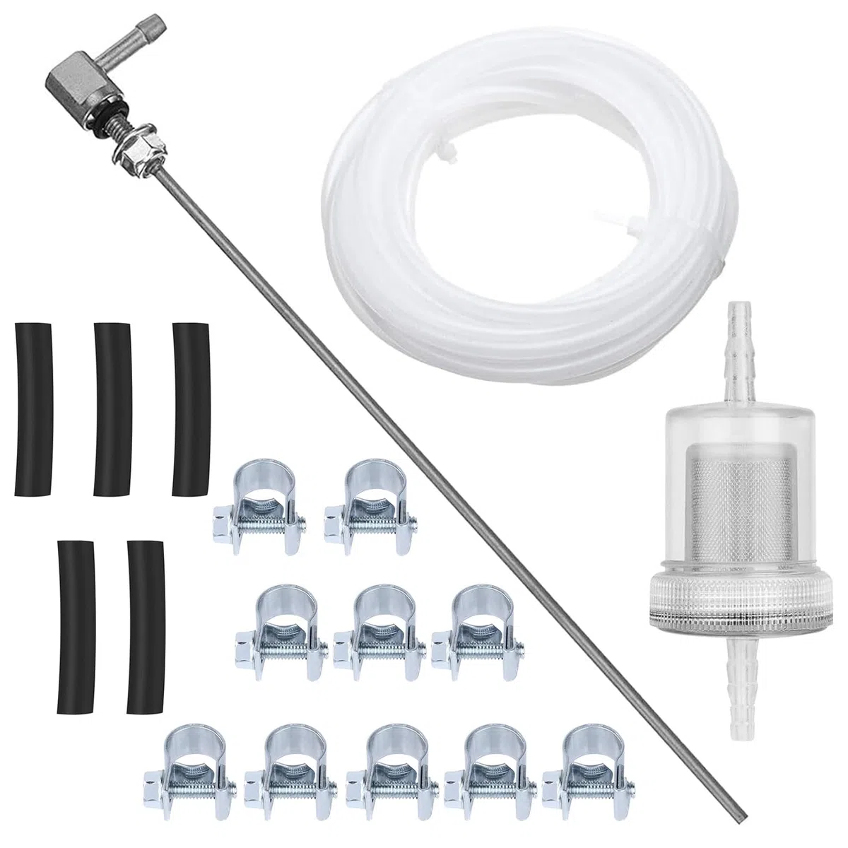 18 Piezas Tubo de Soporte de Combustible Kit de Manguera de Gasolina Kit de Tubo Vertical para Tanque de Combustible de Automóvil para Calentadores Eberspacher Webasto