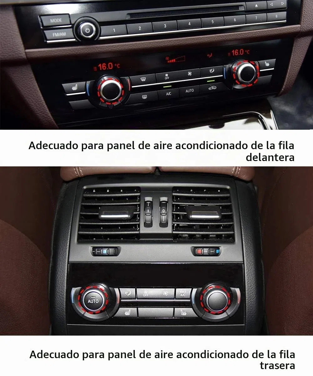 TTCR-II Compatible con mando de aire acondicionado BMW, botón de control de climatización, interruptor de ajuste de ac para BMW Serie 5 6 7 X5 X6 F01 F02 F10 F11 F12 F13 F15 F16