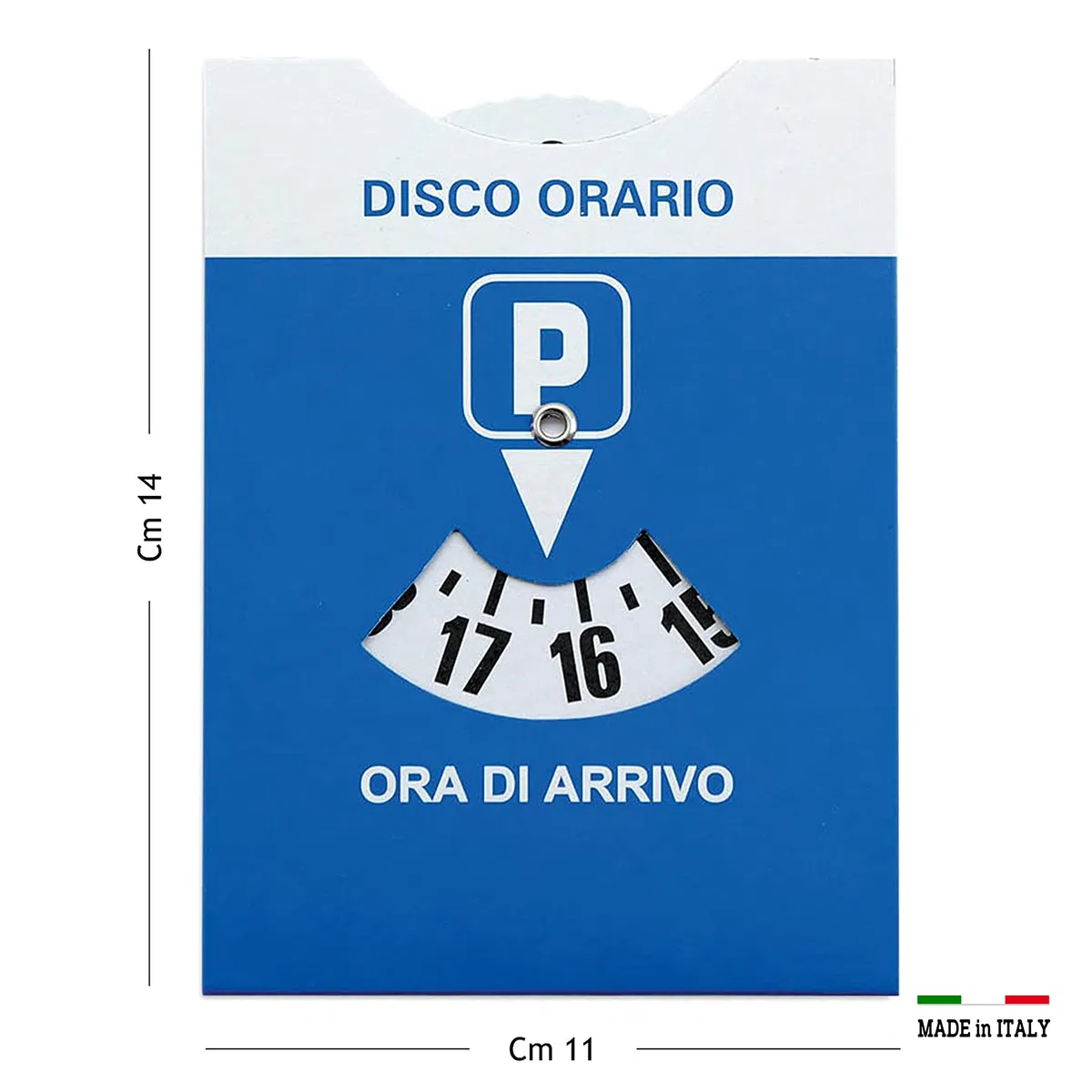 pubblimania Disco horario Maxi con bolsa transparente protectora de PVC 11 x 14 cm (3 discos horarios)