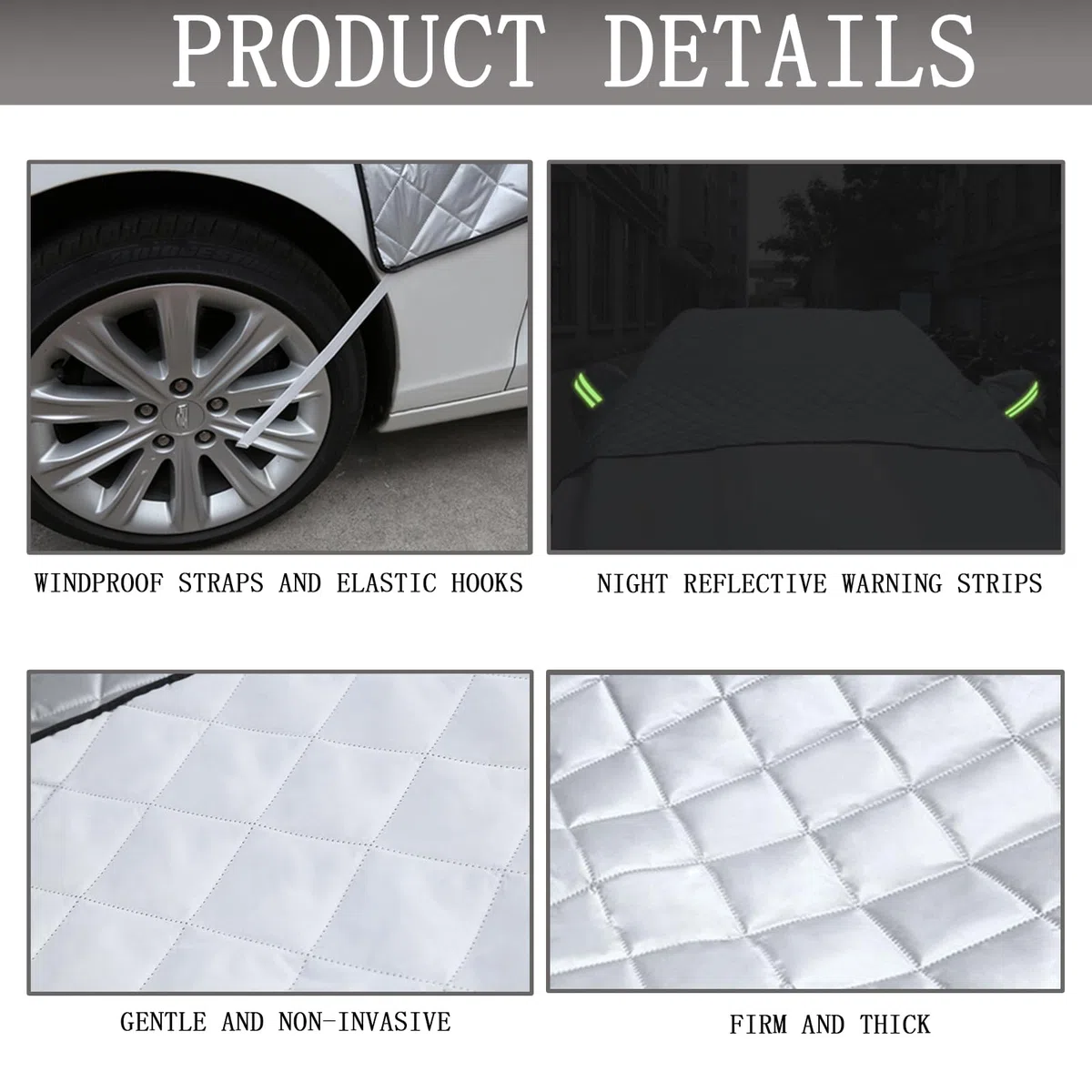 Funda de Parabrisas de Invierno para Coche 230 * 146cm Windscreen Cover Cold Protector Parabrisas Hielo Coche Protector Parabrisas Coche Cubierta Nieveparabrisas Protege