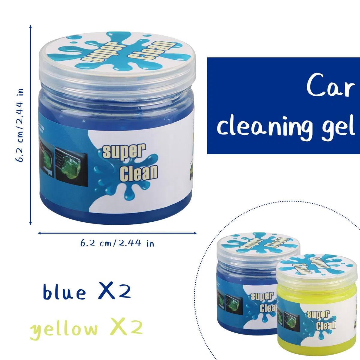 dellyy Limpiador de gel para coche, 4 unidades, limpiador universal para teclado, limpiador de polvo para teclados de ordenador portátil, PC, orificios de ventilación de coche, cámaras, impresoras
