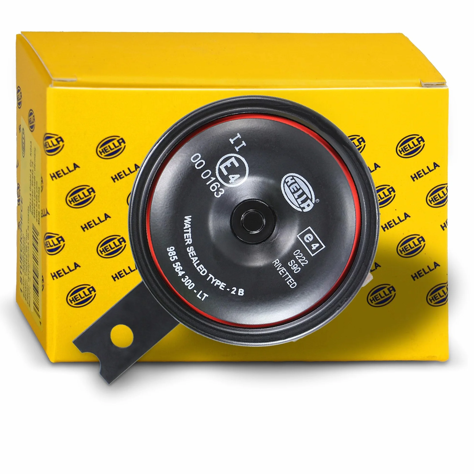 HELLA Bocina STYLE HORN S90 12V 111dB (A) Rango de frecuencia 415Hz sonido agudo eléctrico, Color de carcasa rojo/negro Conexión de enchufe plano , Cantidad 1, 3AL 922 000-951