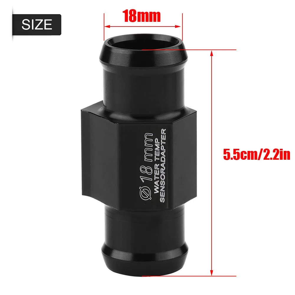 Fydun Adaptador de temperatura del agua motocicleta Medidor de temperatura agua motocicleta Manguera del tubo manómetro(18mm)