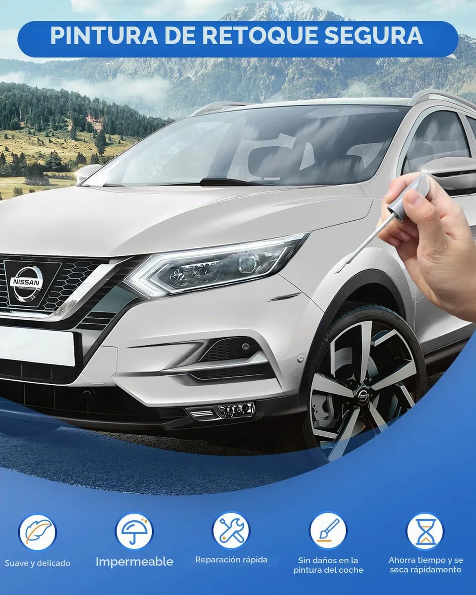 QAB Pearl White Tricoat - Rotulador de retoque para Nissan – Coincidencia exacta de Chips y arañazos