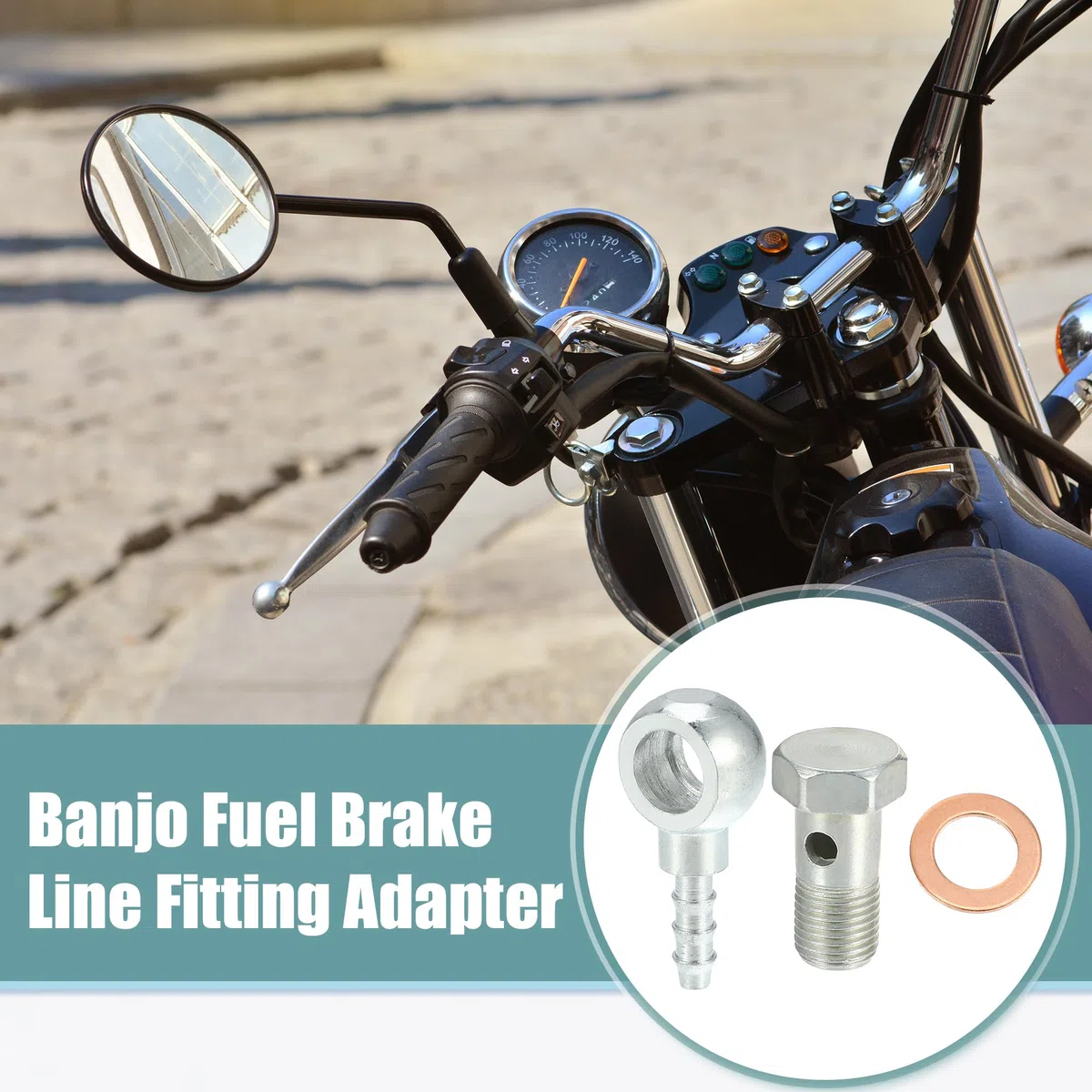 QUARKZMAN 10 mm Diámetro M10x1 Coche Banjo Conexión Adaptador con Arandelas - 8 Uds.