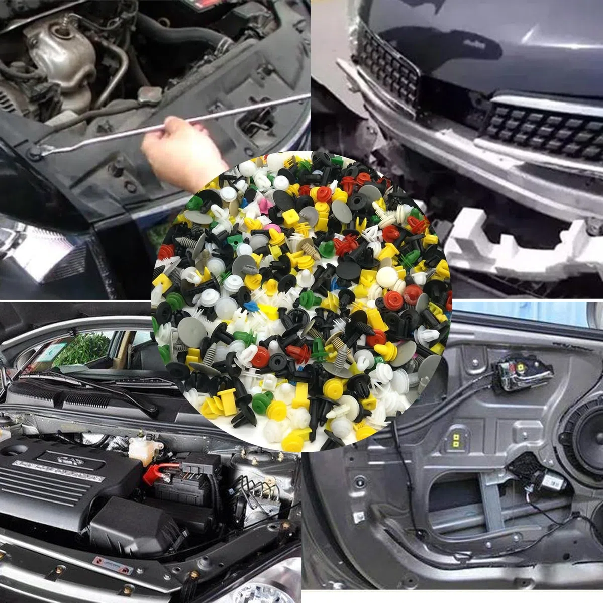 Clips Remaches Plástico Coche 1000 Piezas Clips de Fijación para Coche Grapas Plástico Auto de Nylon con Herramientas Desmontaje Clips de Coche Universal para Varios Modelos de Autos