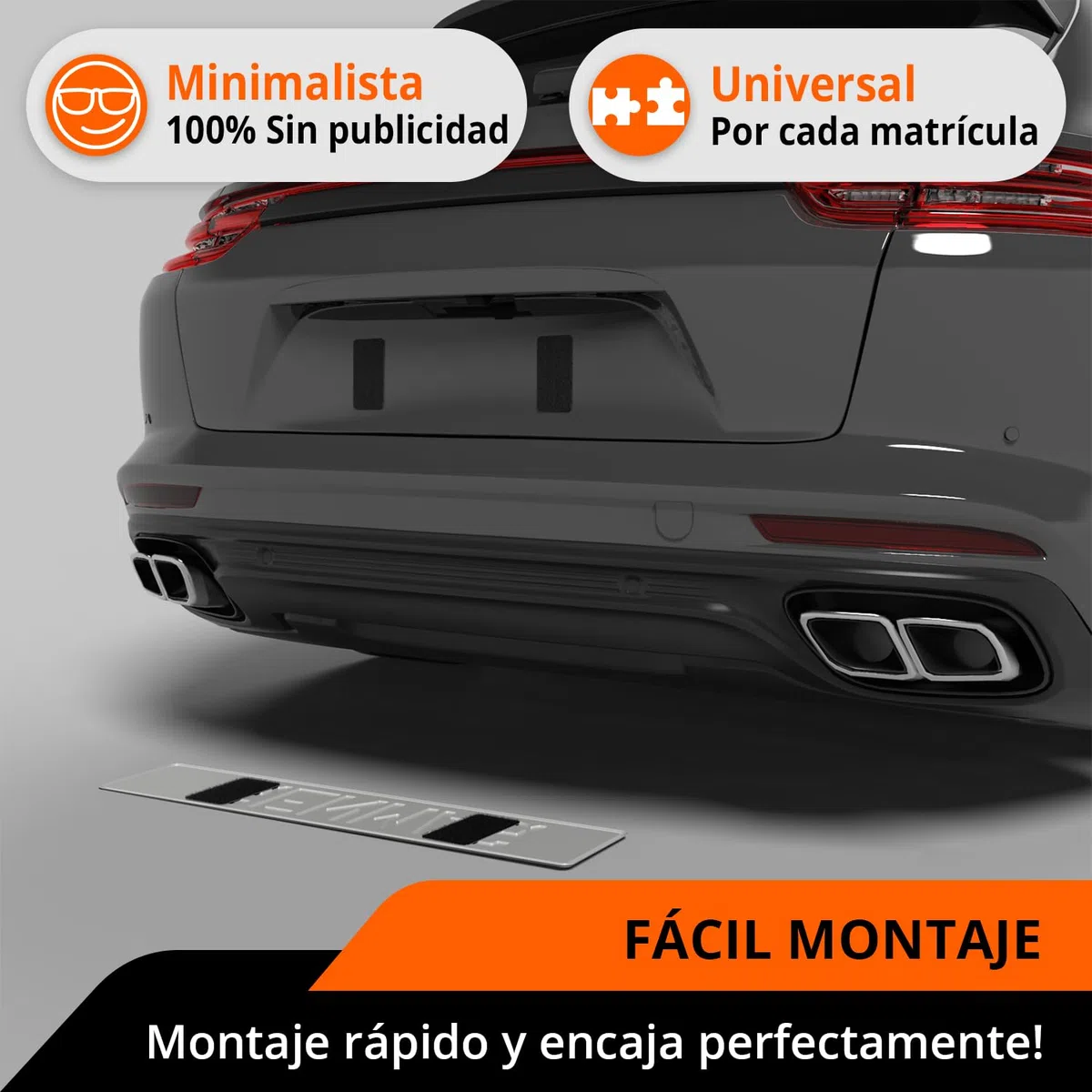 GENMAG® Portamatriculas Coche Invisible sin Marco [Super Fuerte & Universal] Soporte Matricula Coche | Porta Matriculas para Coches | Porta Matricula | Portamatriculas Moto Remolque y Coches