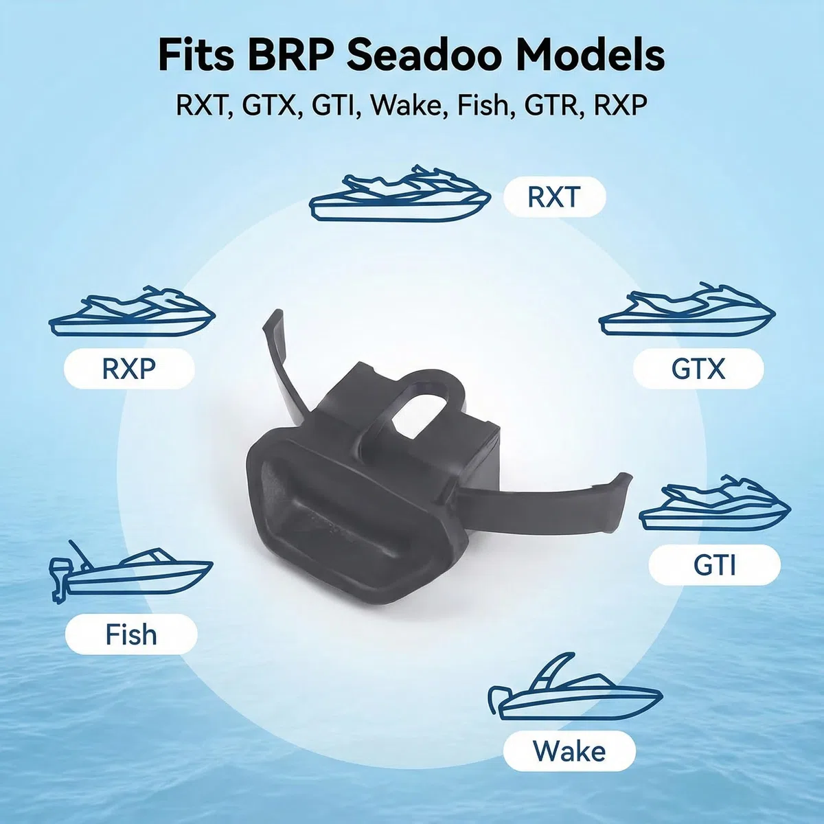 264000133 - Pestillo para guantera compatible con motor BRP Seadoo RXT GTX GTI Wake Fish GTR RXP 90 130 170 155 230 300