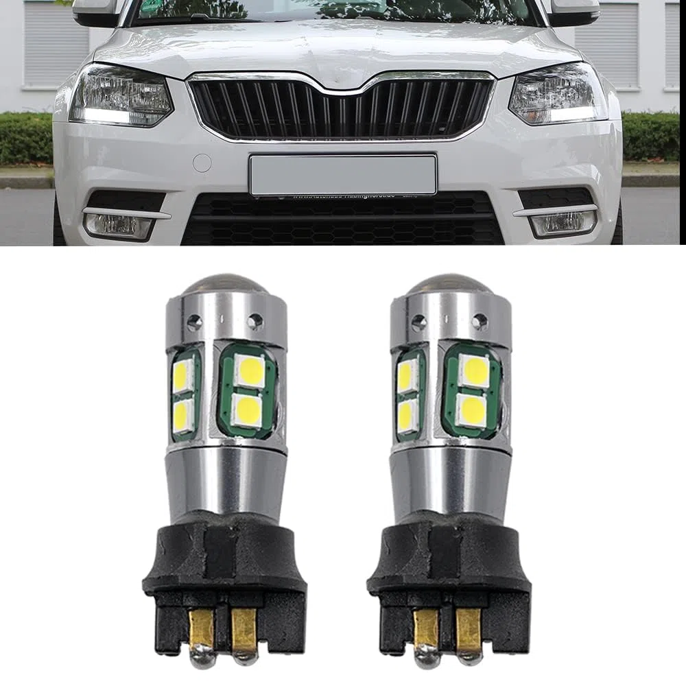 PW24W LED Drl luces de circulación diurna para 2014 2015 2016 2017 S/koda Yeti PW24W bombillas LED de luz diurna, lámpara LED Drl para coche, luces de circulación diurna Drl