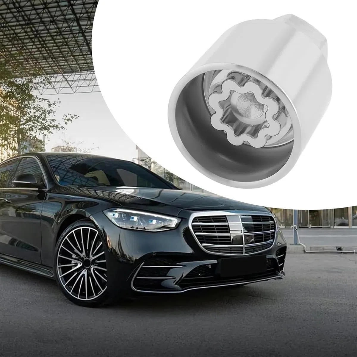 Tuerca de seguridad para rueda de coche, llave de vaso para extracción de tornillos, llave de vaso antirrobo, compatible con Mercedes Benz (316)