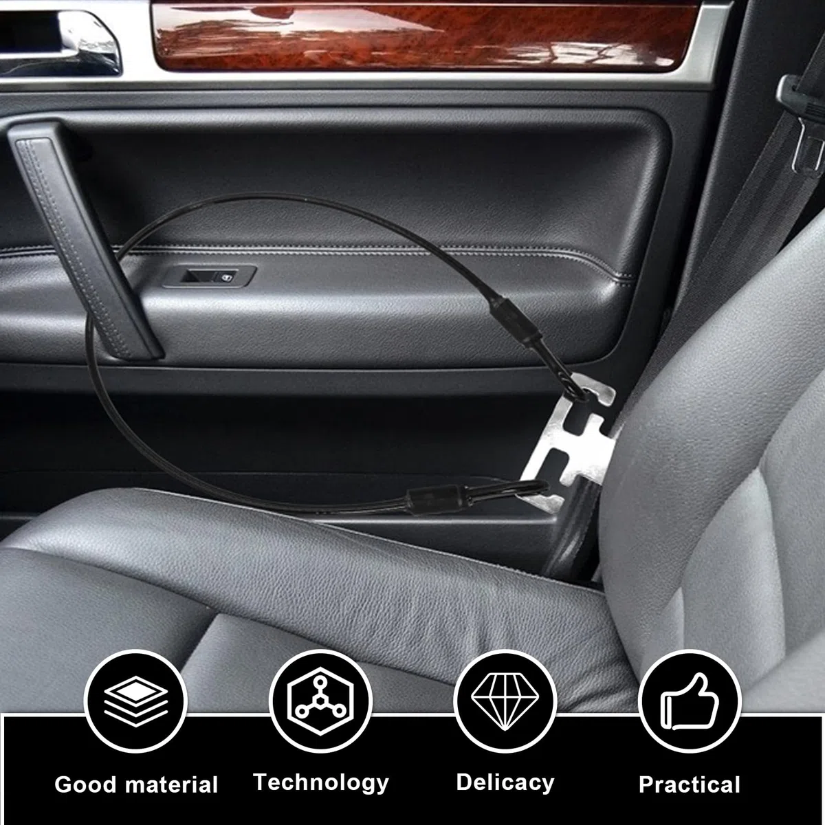 2 Set Protección contra robo para autocaravana: Protección contra robo para autocaravana, protección contra robo para la puerta de autocaravanas, resistente barra de seguridad de metal para